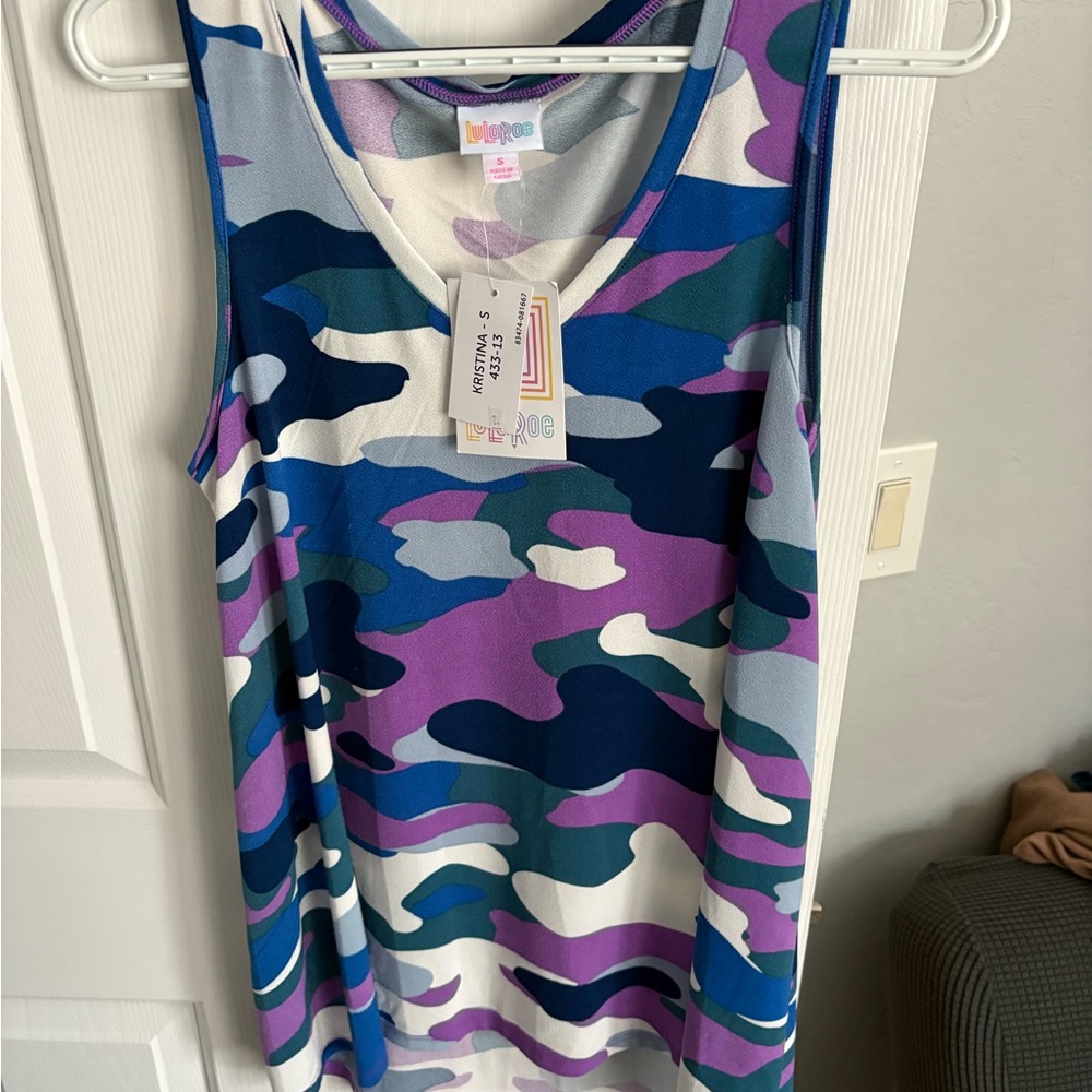 LuLaRoe Multicolor Camouflage Top